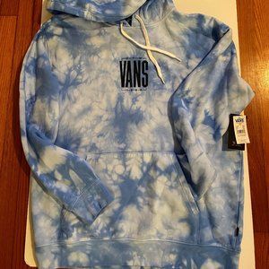 NWT VANS Pullover hoodie in Blue Tie Dye Mens size L